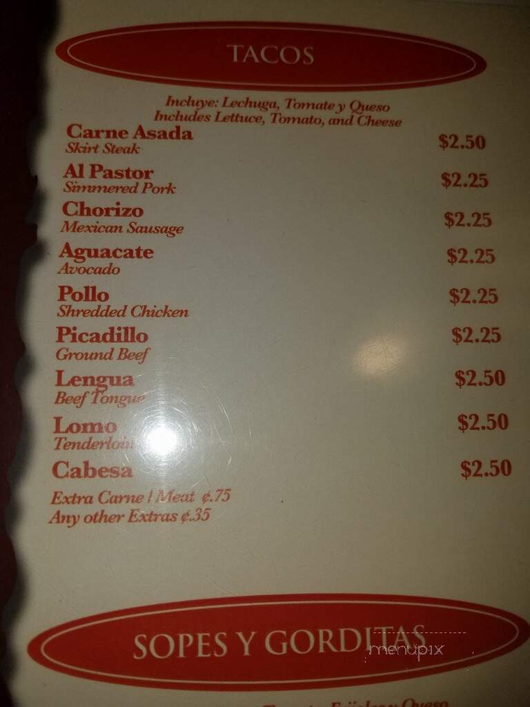 Chencos Burrito - Homer Glen, IL menu_pic