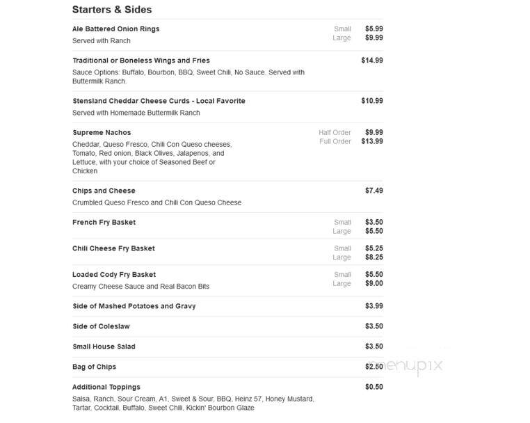 The Big Drop Cafe - Larchwood, IA menu_pic