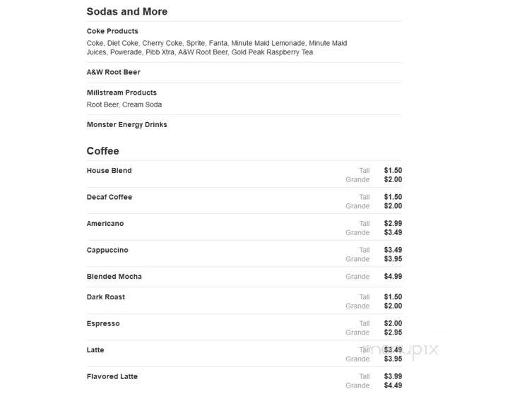 The Big Drop Cafe - Larchwood, IA menu_pic