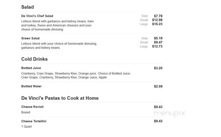 De Vinci's Delicatessen Catering - Linden, CA menu_pic