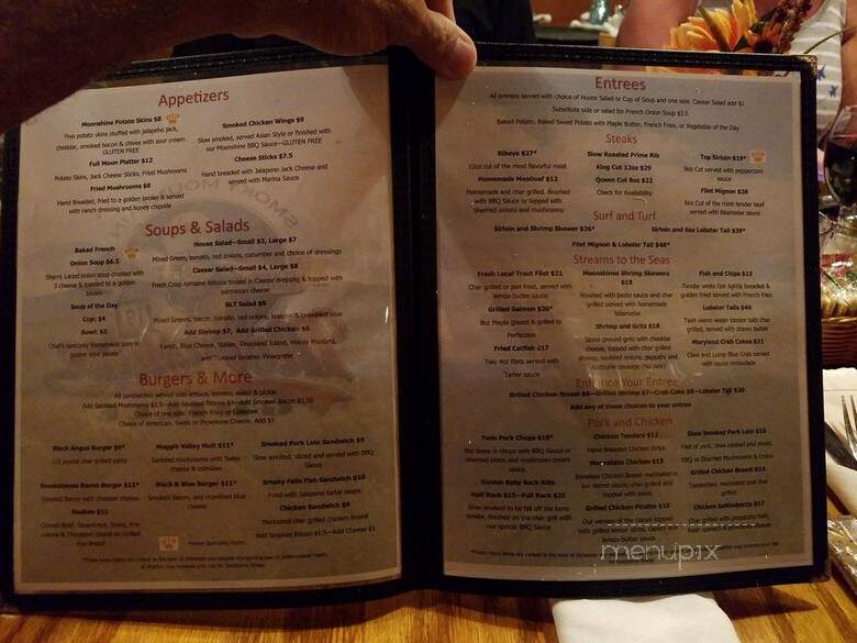 The Moonshine Grill - Maggie Valley, NC menu_pic