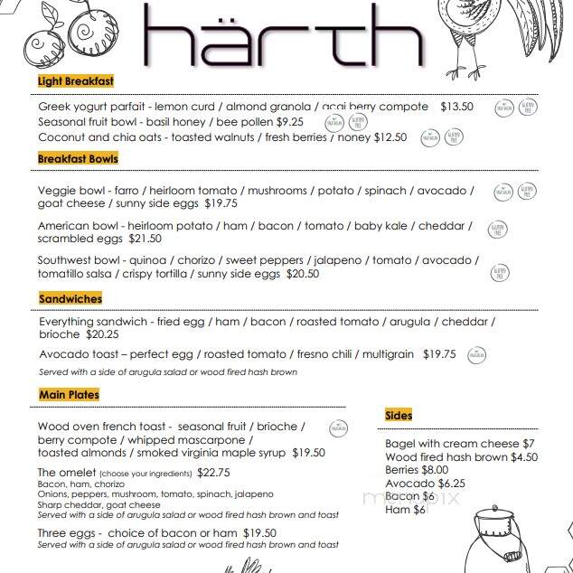 Harth - Mclean, VA menu_pic