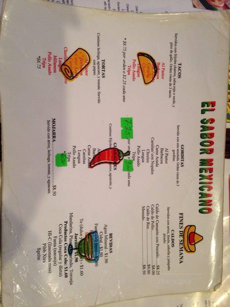 Slp Mexican Grill - North Augusta, SC menu_pic