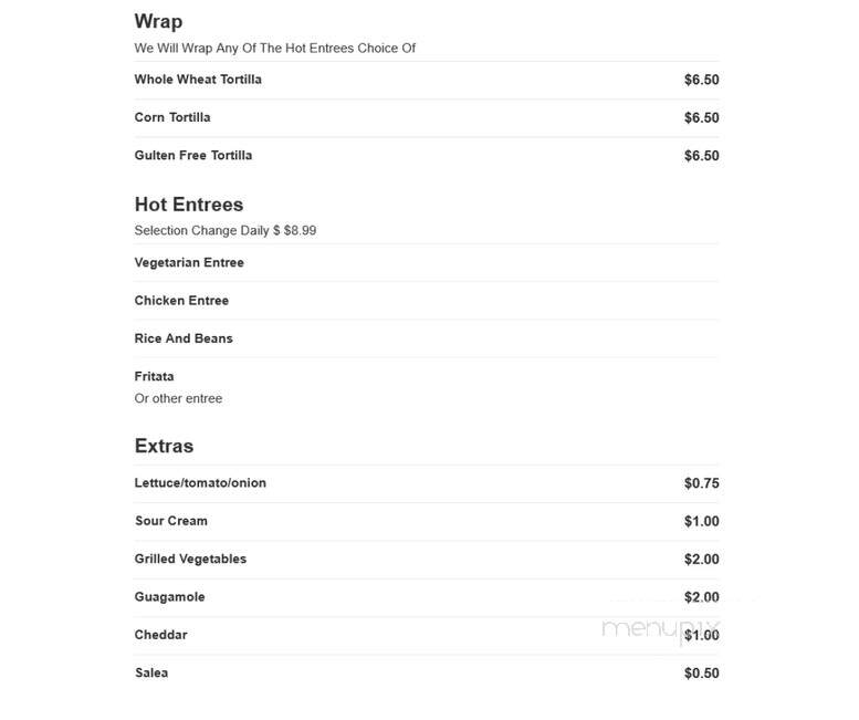 True Food - Nyack, NY menu_pic