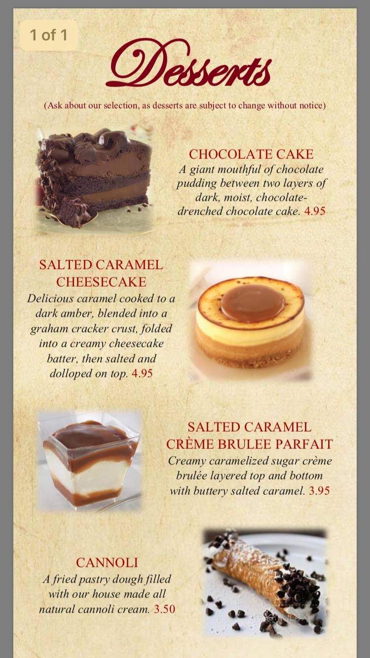 Vittorio's III - Sebastian, FL menu_pic
