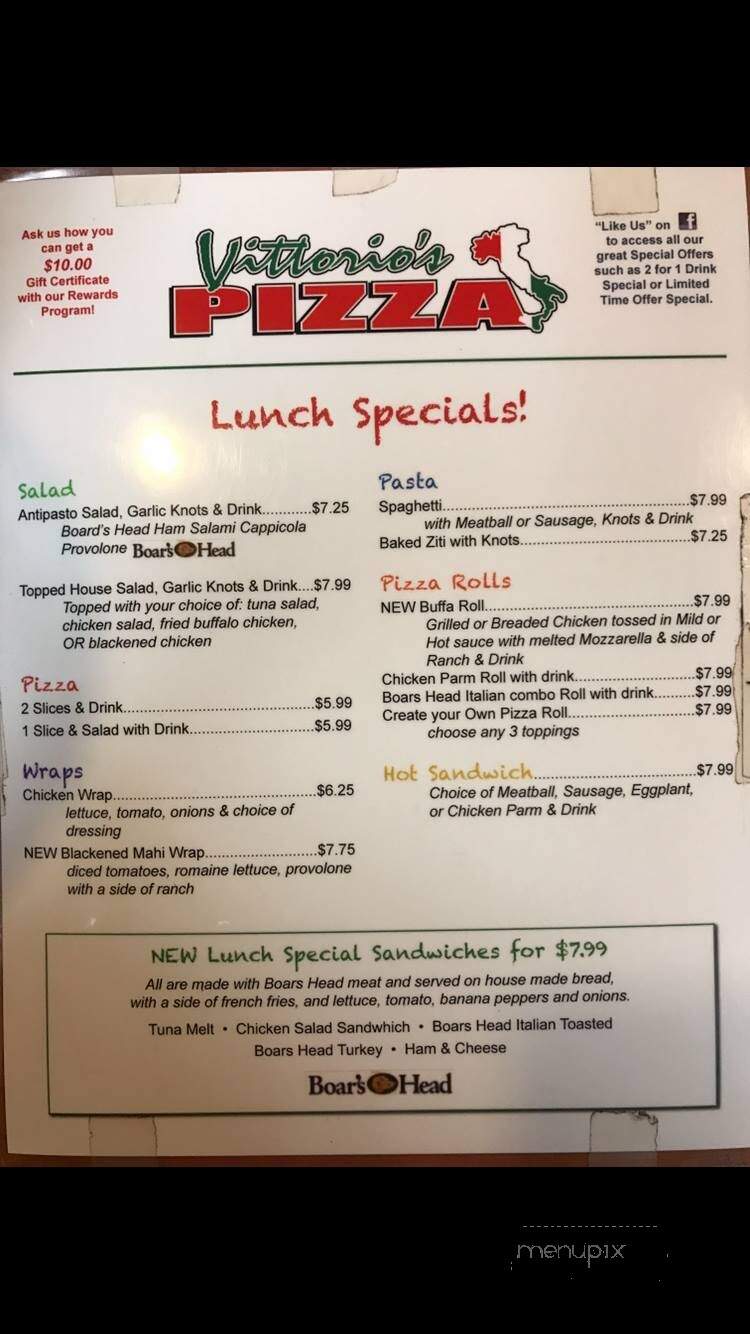 Vittorio's III - Sebastian, FL menu_pic