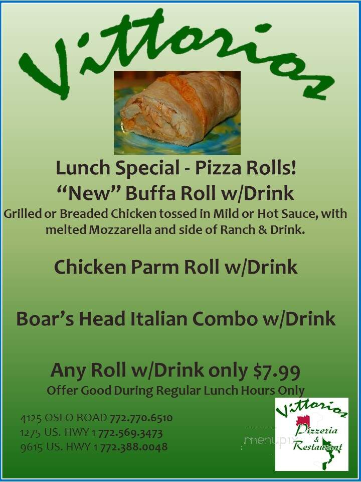 Vittorio's III - Sebastian, FL menu_pic