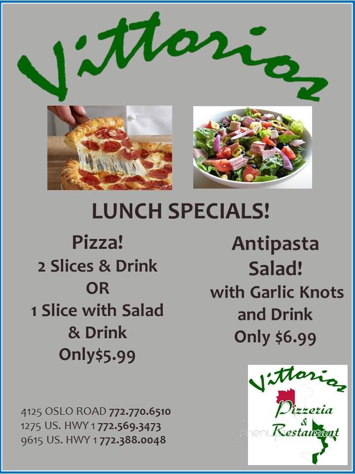 Vittorio's III - Sebastian, FL menu_pic