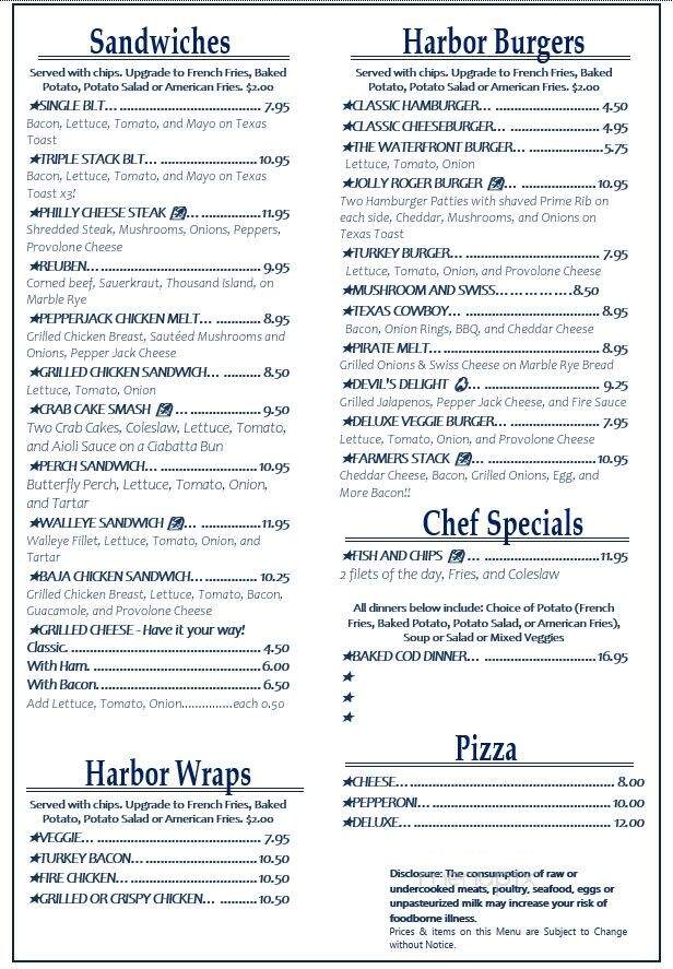 Waterfront Mary's - Sturgeon Bay, WI menu_pic