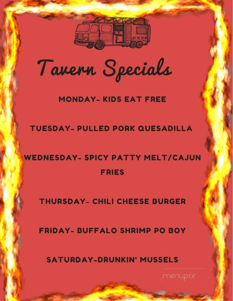 Joe's Firehouse Tavern - Sunbury, OH menu_pic