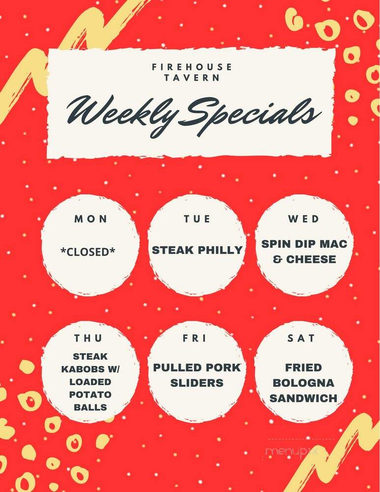 Joe's Firehouse Tavern - Sunbury, OH menu_pic