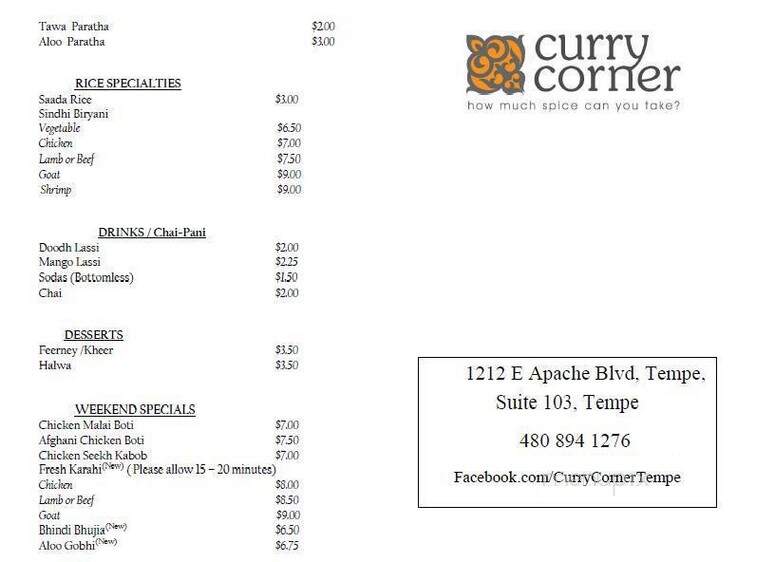 Curry Corner - Tempe, AZ