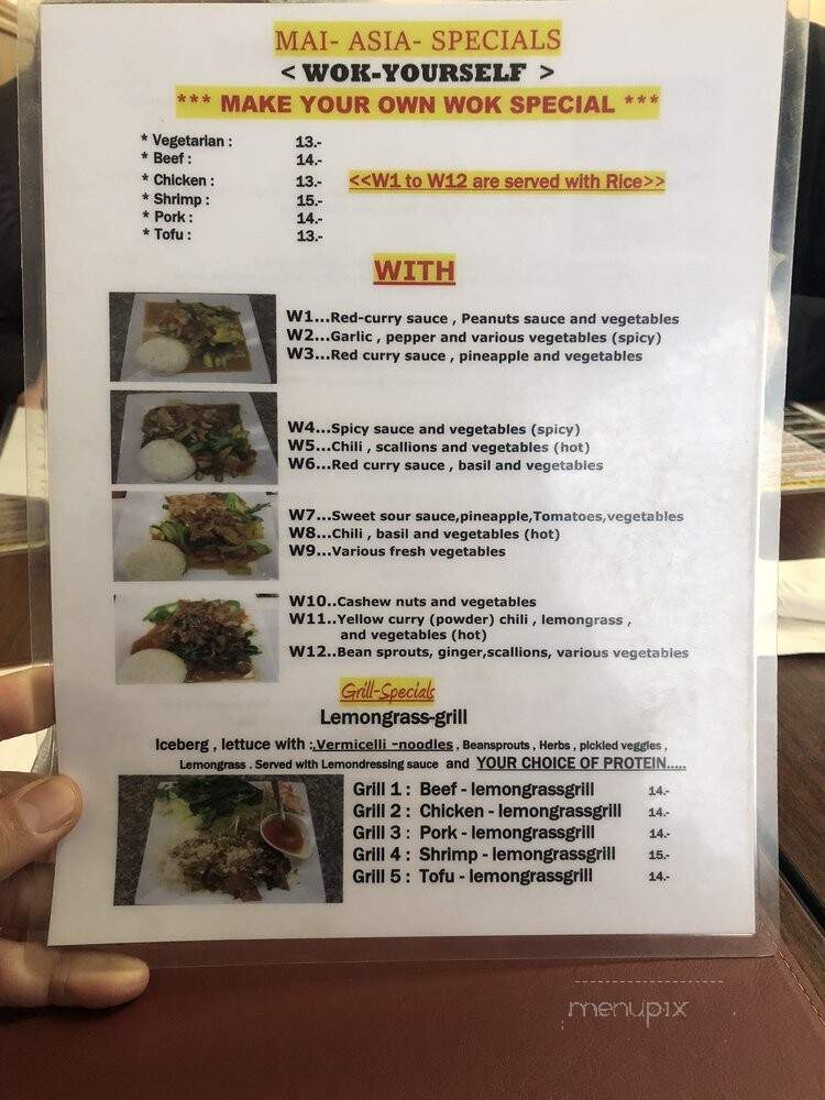 Mai Asia Restaurant - Tualatin, OR menu_pic