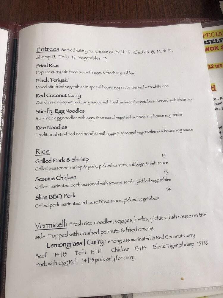 Mai Asia Restaurant - Tualatin, OR menu_pic