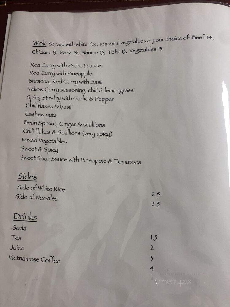 Mai Asia Restaurant - Tualatin, OR menu_pic
