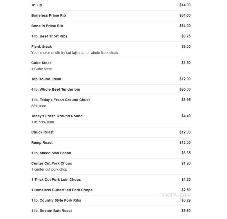 Butcher Boys Fresh Meat Deli - Van Buren, AR menu_pic