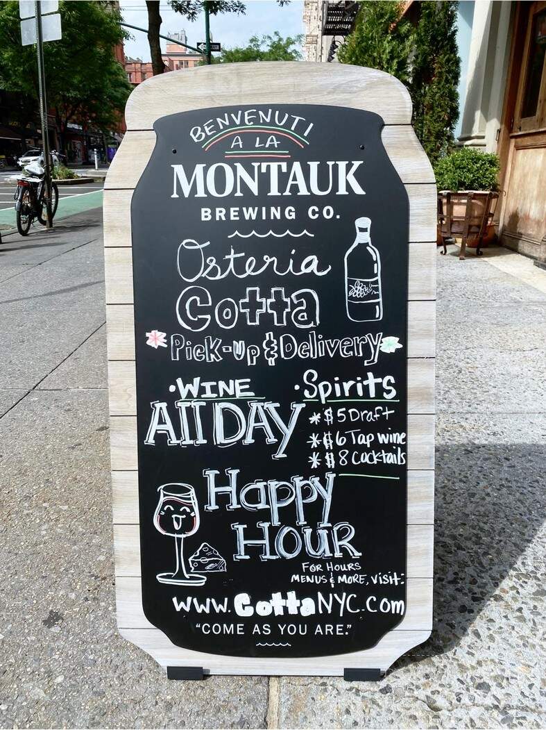 Osteria Cotta - New York, NY menu_pic