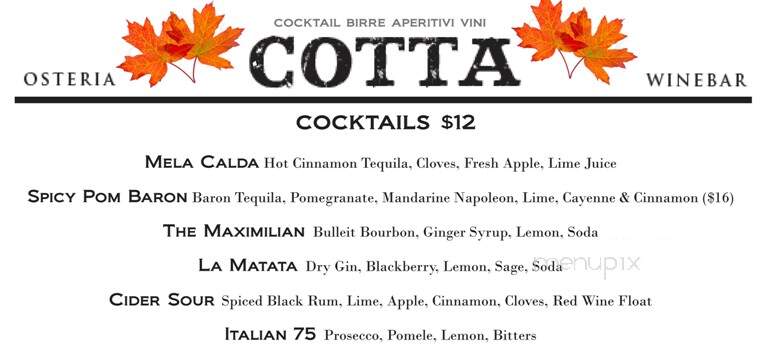 Osteria Cotta - New York, NY menu_pic