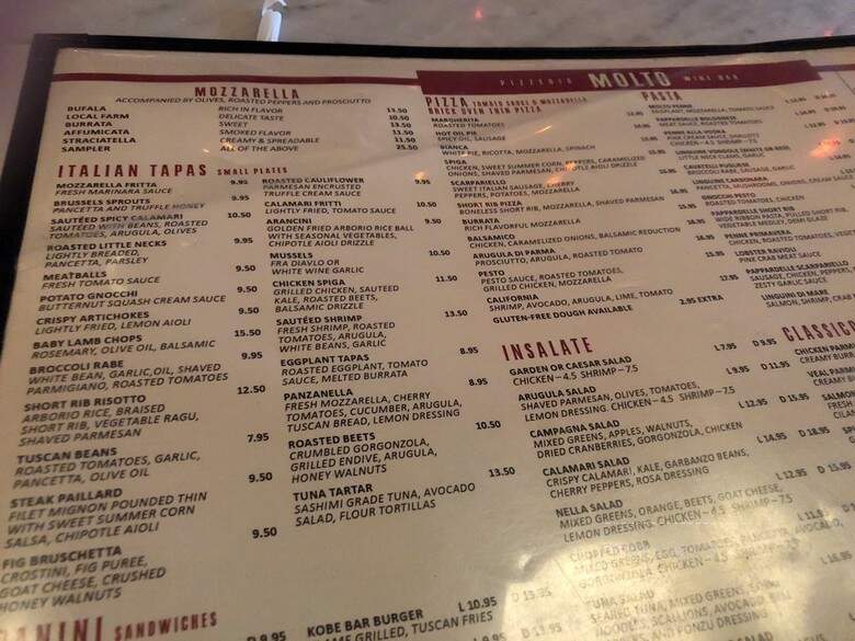 Molto Wine Bar - Fairfield, CT menu_pic
