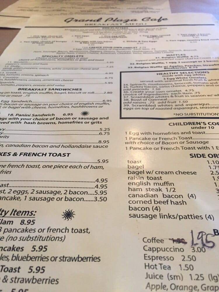 Grand Cafe - New Port Richey, FL menu_pic