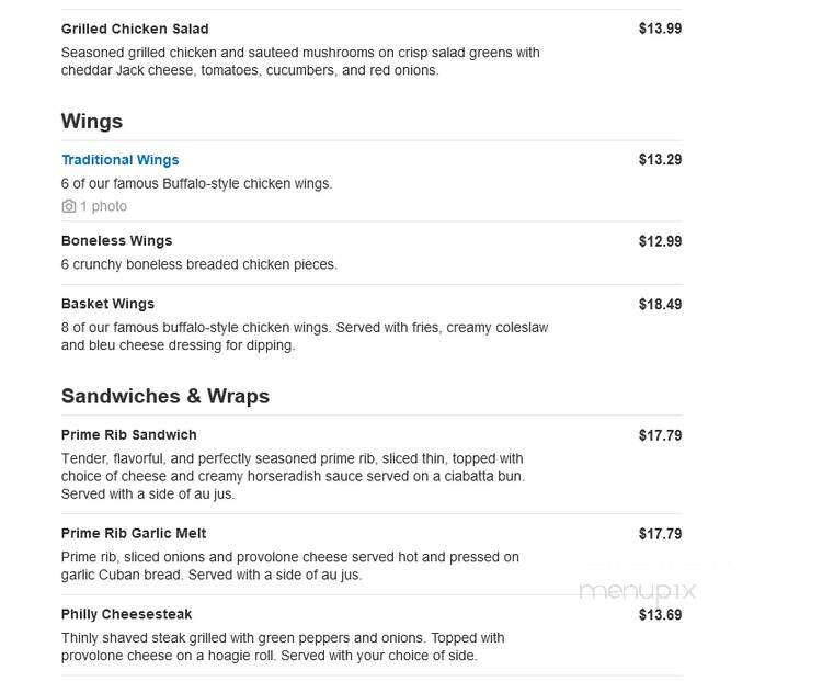 Beef O'Brady's - Bainbridge, GA menu_pic
