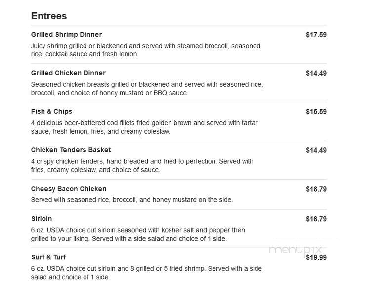 Beef O'Brady's - Bainbridge, GA menu_pic
