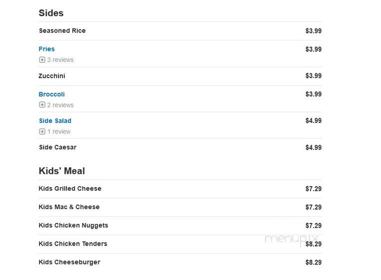 Beef O'Brady's - Bainbridge, GA menu_pic