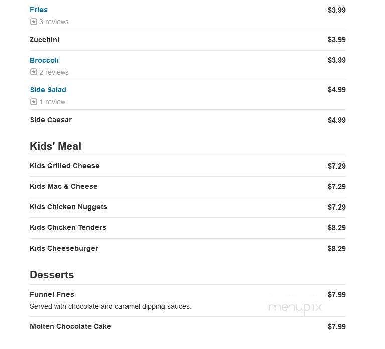 Beef O'Brady's - Bainbridge, GA menu_pic