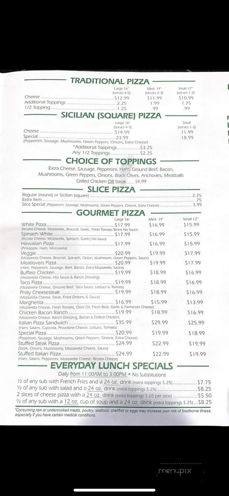 Brothers Pizza - Hanover, PA menu_pic