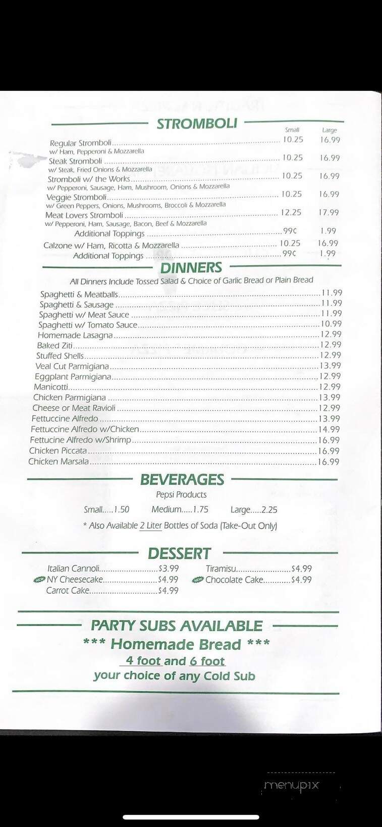 Brothers Pizza - Hanover, PA menu_pic