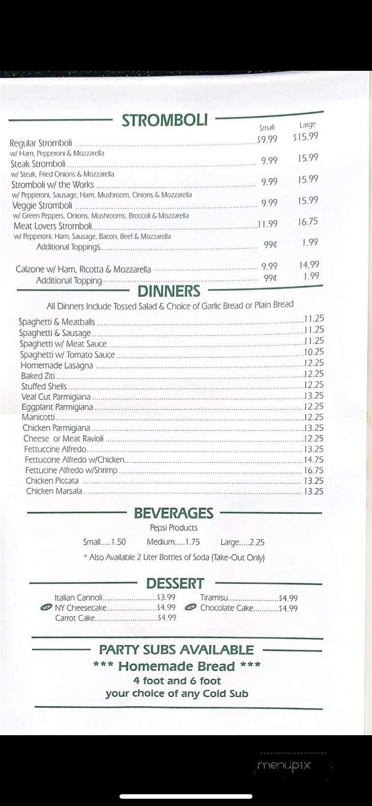 Brothers Pizza - Hanover, PA menu_pic
