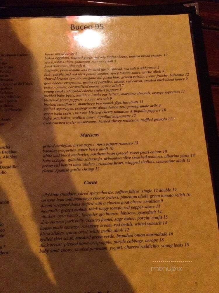 Buceo 95 - New York, NY menu_pic