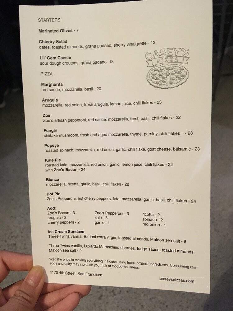 Caseys Carry Out Pizza - Pana, IL menu_pic