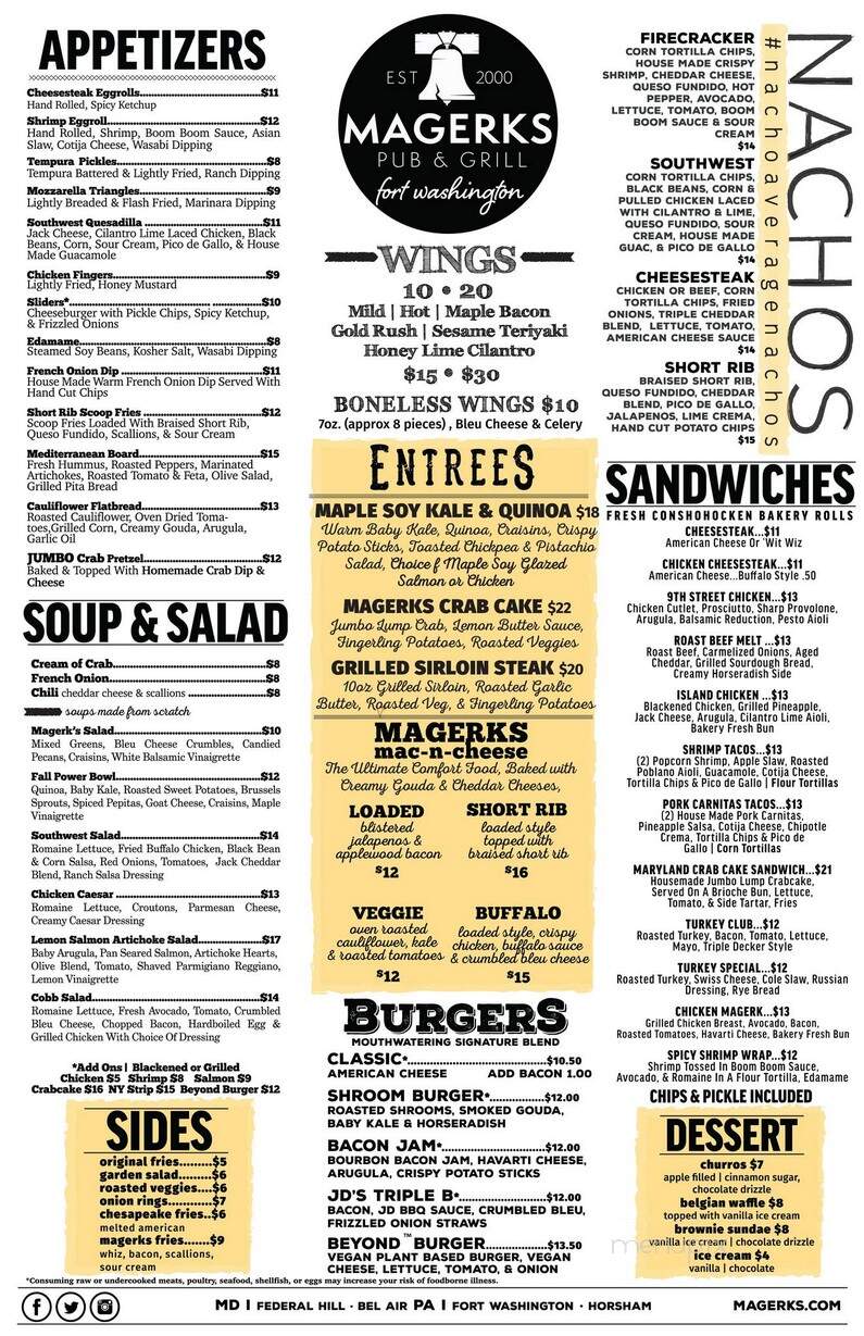 MaGerks - Fort Washington, PA menu_pic