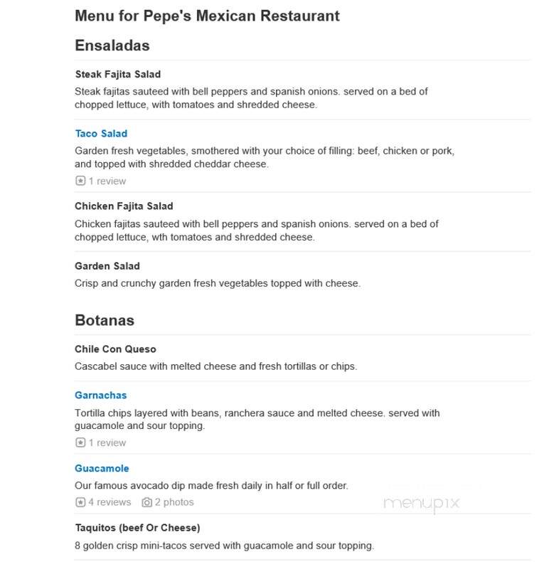 Pepe's Mexican Restaurant - Shorewood, IL