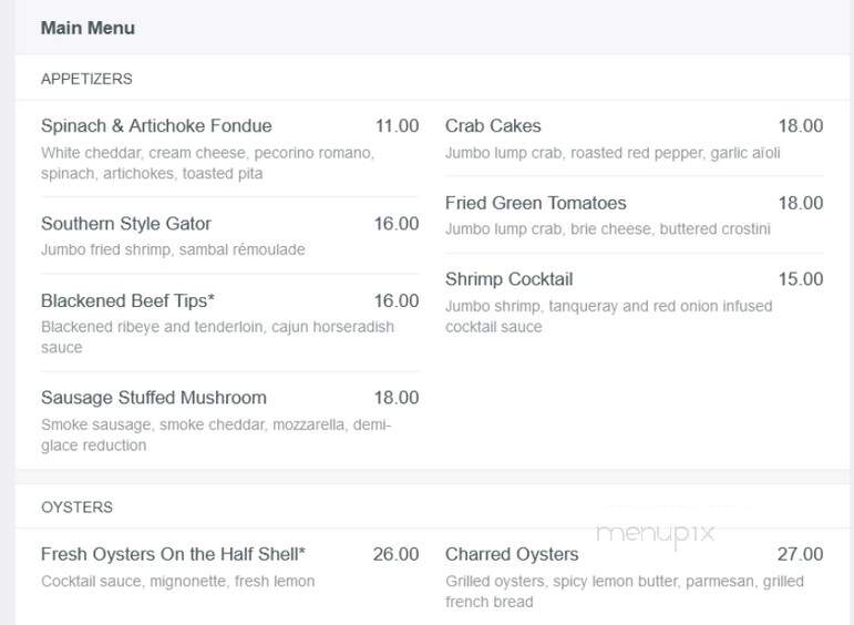 Sam's Town Hotel and Casino in Shreveport - Shreveport, LA menu_pic