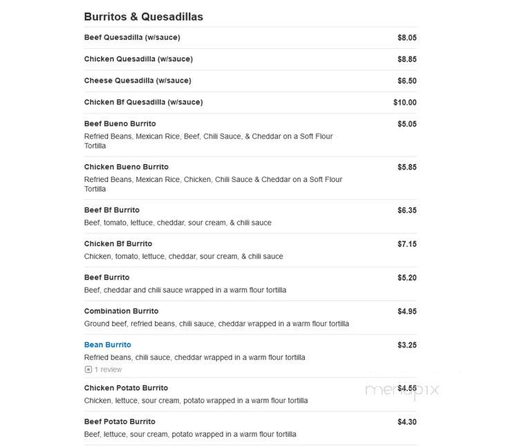 Taco Bueno - Greenville, TX menu_pic