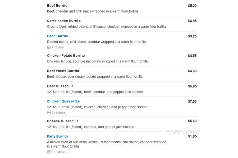 Taco Bueno - Greenville, TX menu_pic
