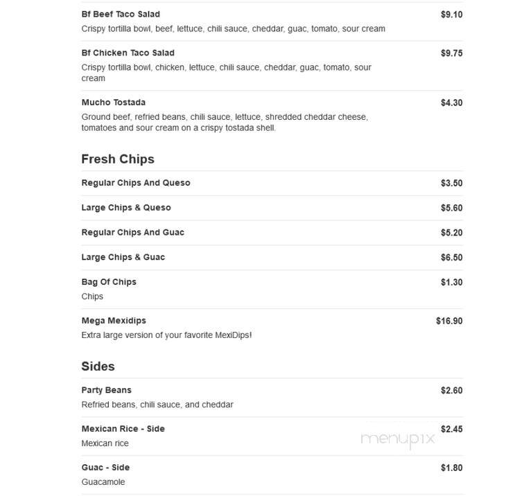 Taco Bueno - Greenville, TX menu_pic