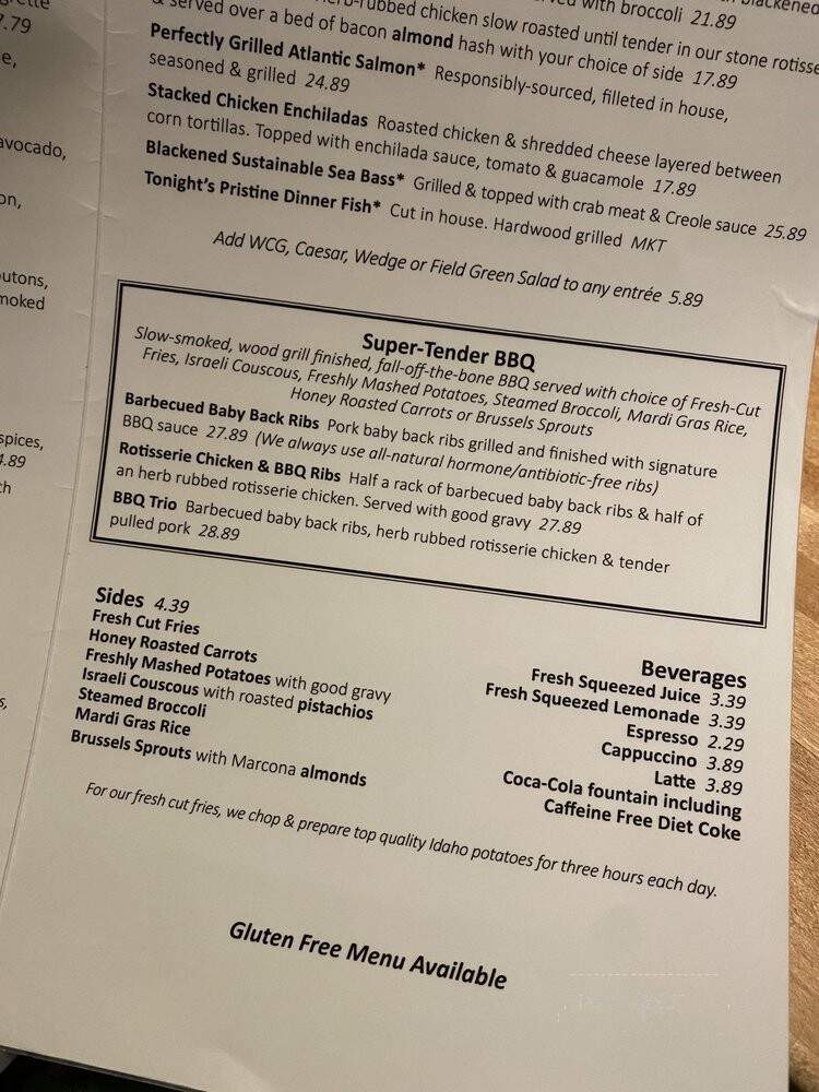 The White Chocolate Grill - Lone Tree, CO menu_pic