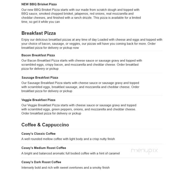 Casey's General Store - Virden, IL menu_pic