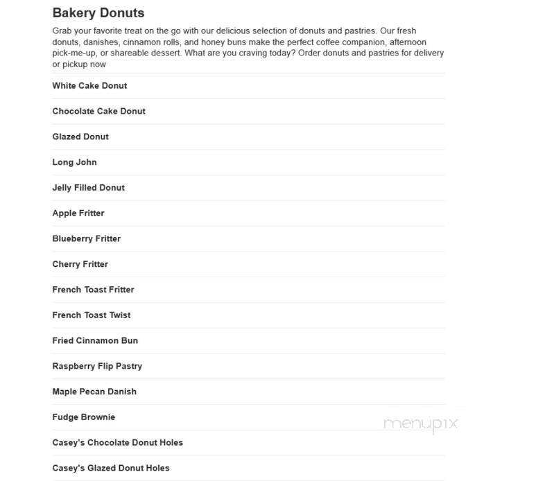 Casey's General Store - Virden, IL menu_pic