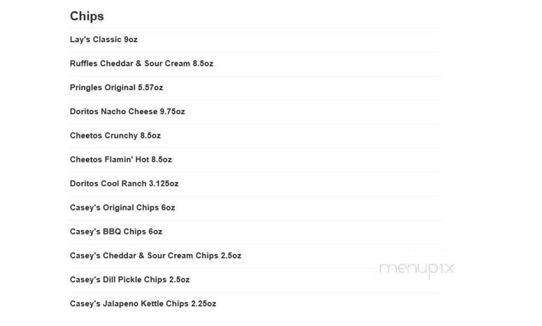 Casey's General Store - Virden, IL menu_pic