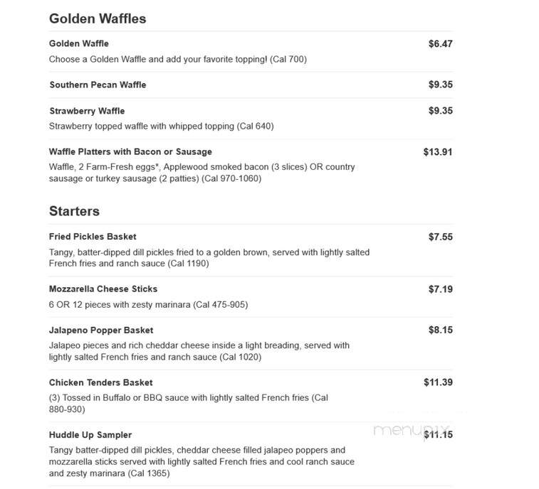 Huddle House - Moundsville, WV menu_pic