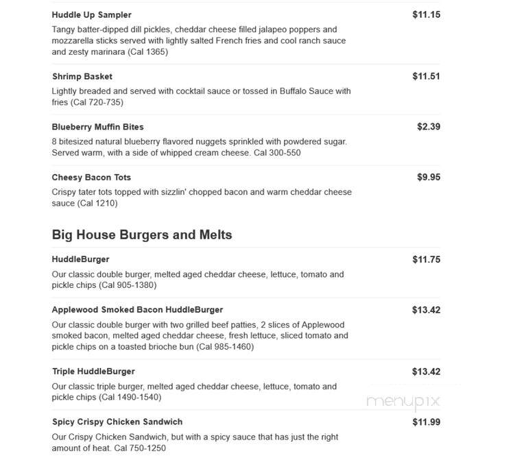 Huddle House - Moundsville, WV menu_pic