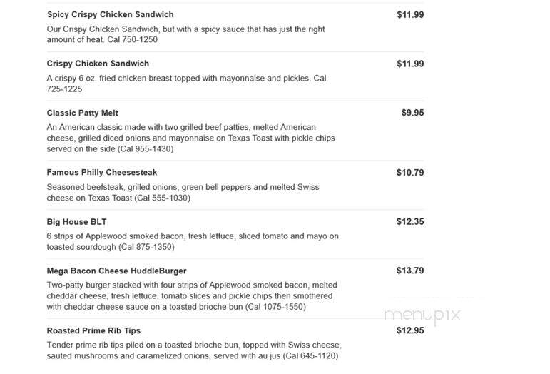 Huddle House - Moundsville, WV menu_pic