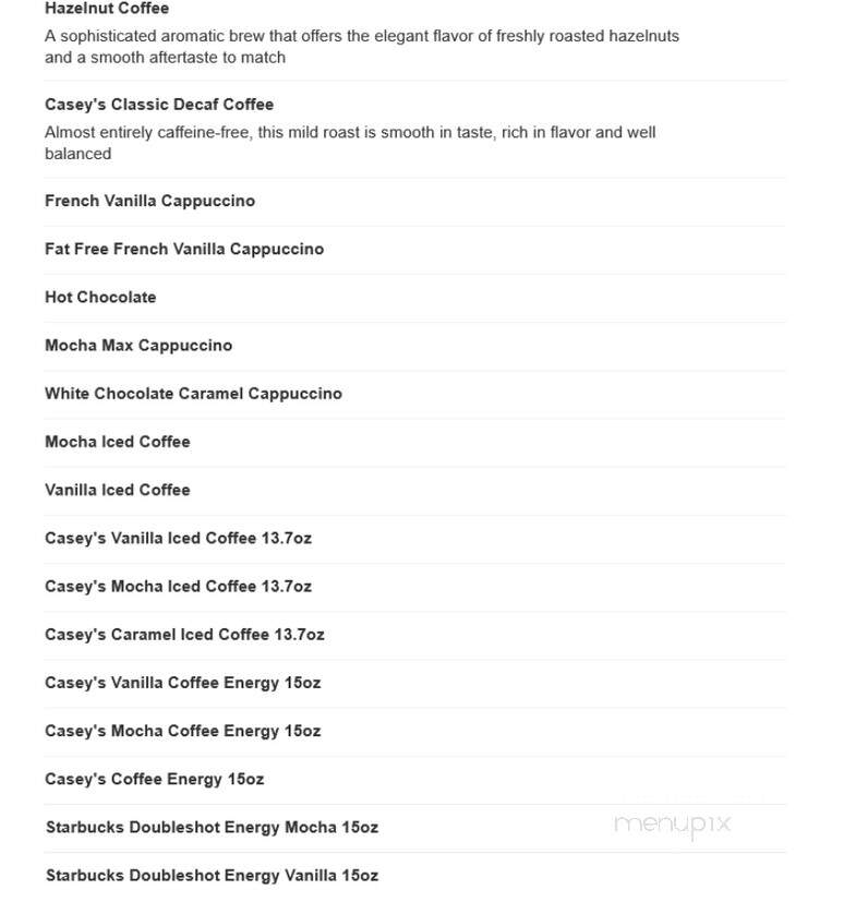Casey's General Store - Manito, IL menu_pic