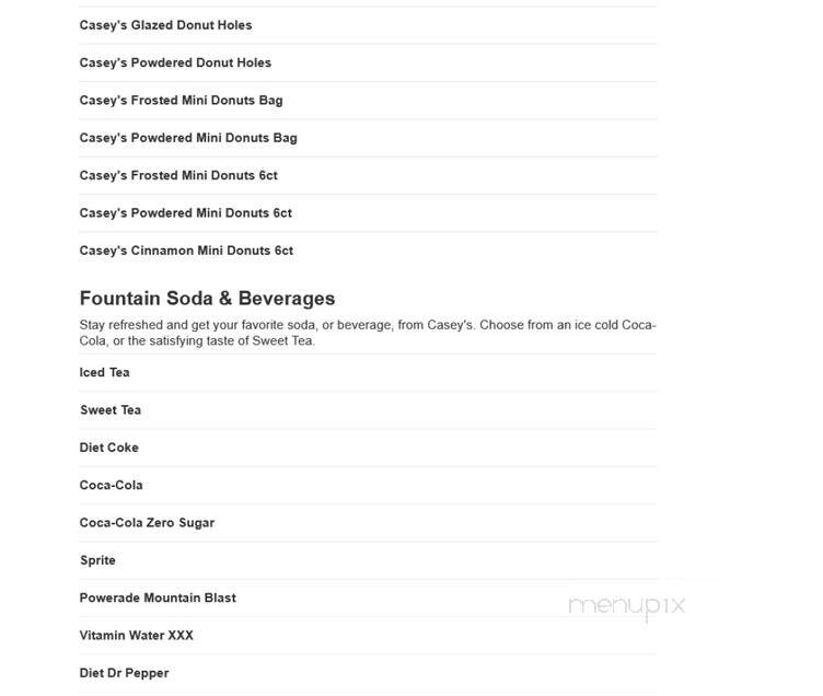 Casey's General Store - Manito, IL menu_pic