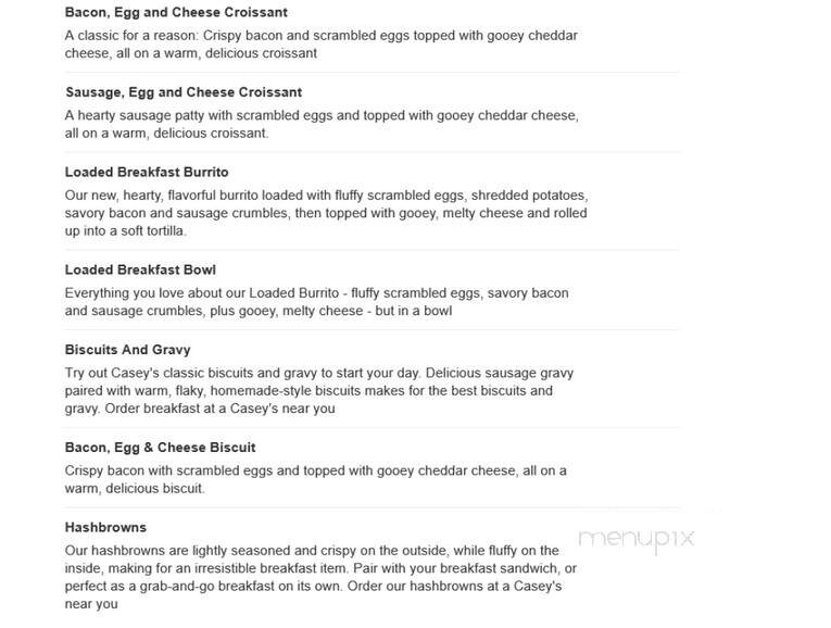 Casey's General Store - Manito, IL menu_pic