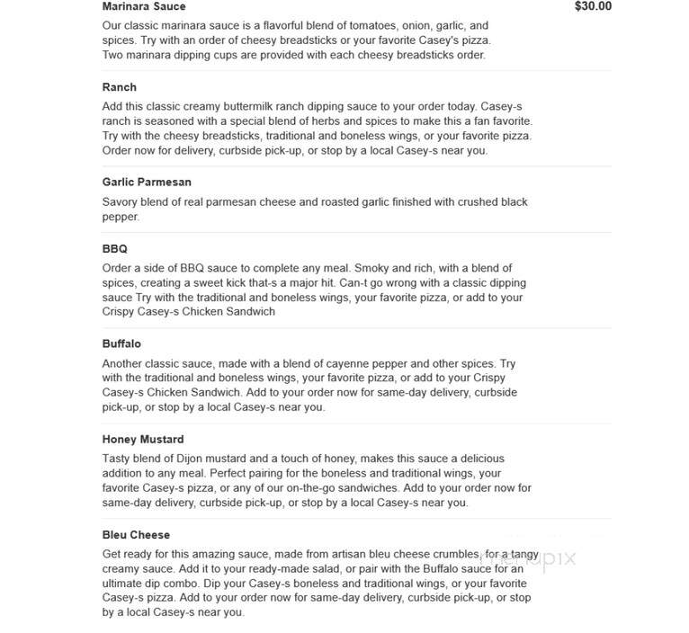 Casey's General Store - Manito, IL menu_pic